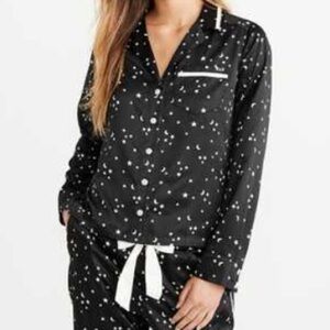 ❤️3X20 ABERCROMBIE Women Black Star Print Pajama Top | L